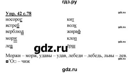 Русский язык 1 класс упражнение 43