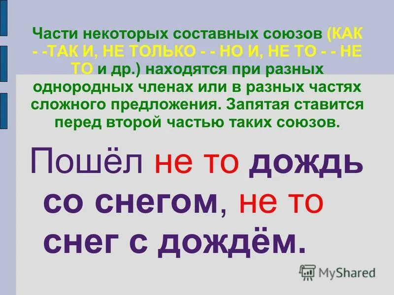 Предложения с составными союзами примеры. Предложения с составными союзами примеры