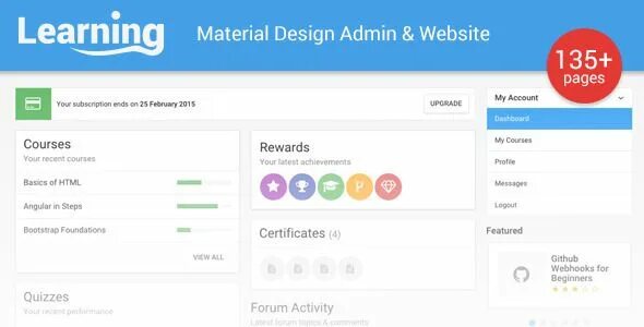 Learning admin. Learning admin