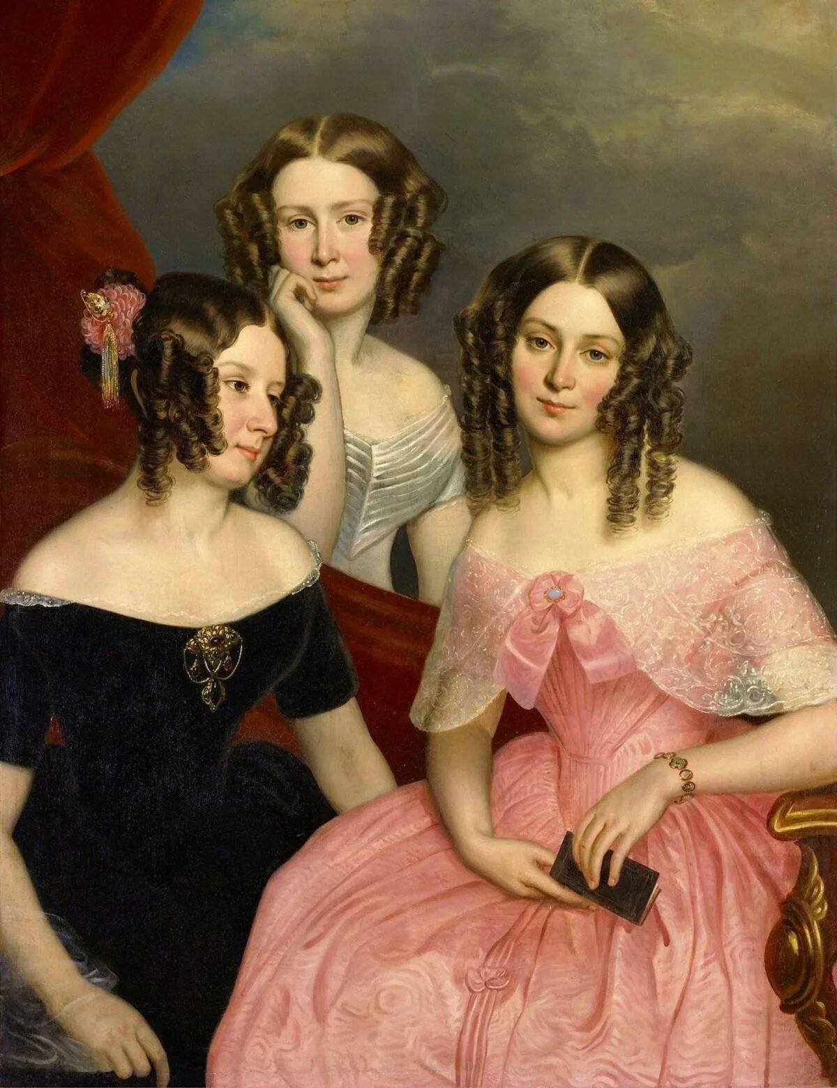 George Theodore Berthon художник. Сёстры Робинсон картина. Три женщины автор