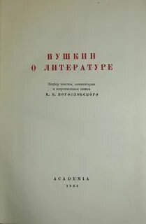 Пушкин критик