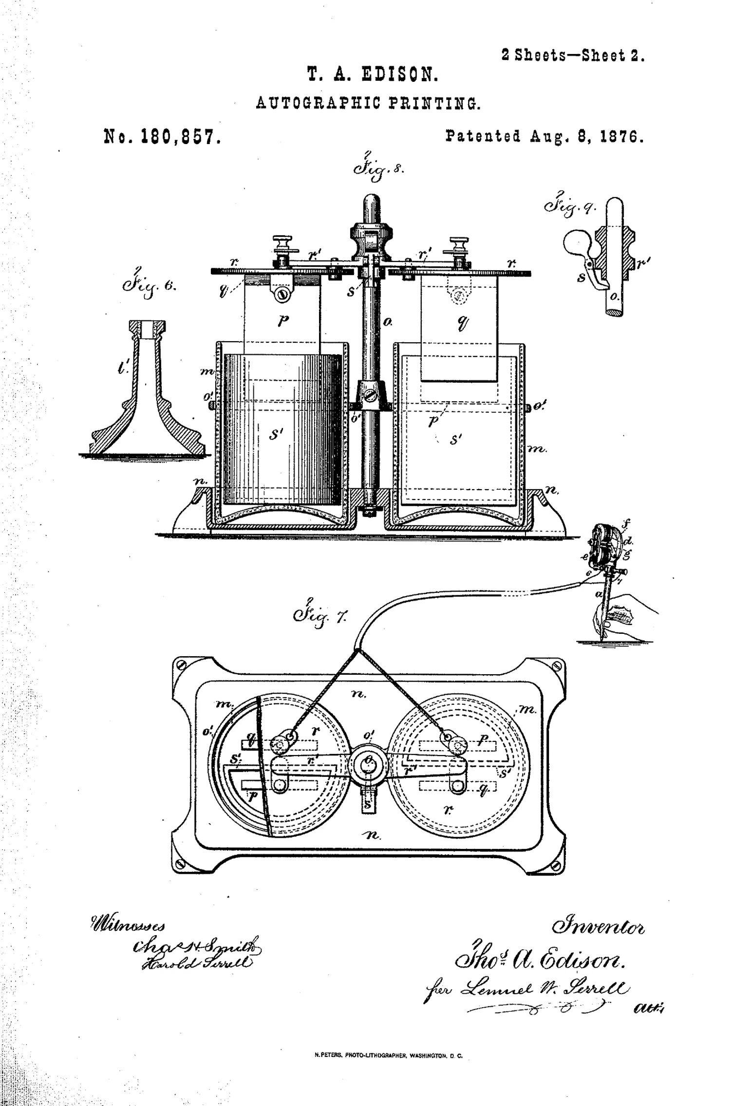 Патент эдисона. Мимеограф томаса эдисона. мимеограф эдисона. edison&#039;s mimeograph.