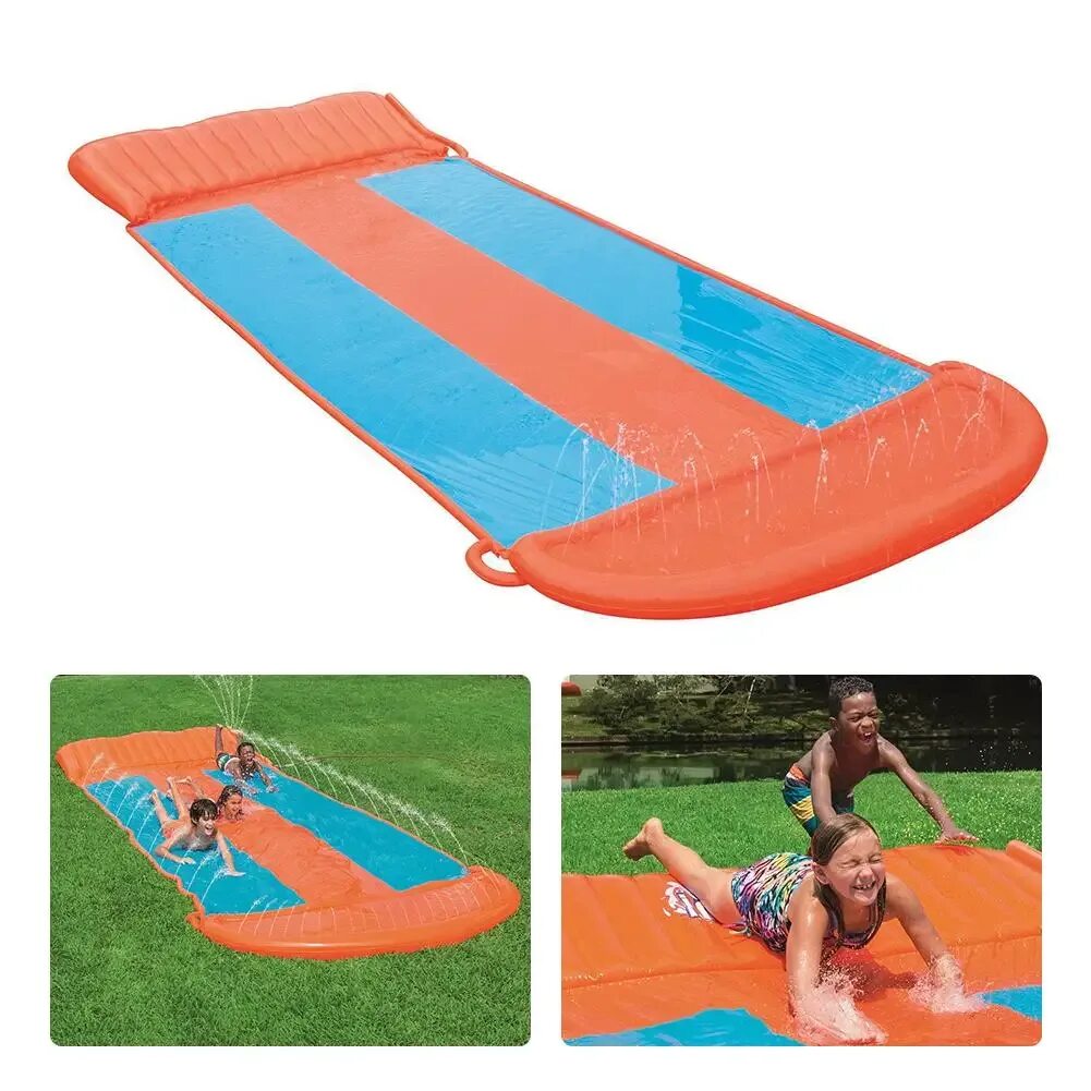 Slip n sliding. Triple racer slip slide. slip and slide. summer for slide. crazy slide.