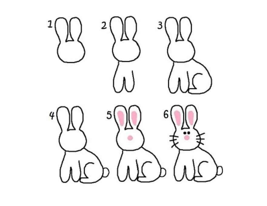 Нарисовать зайца пошагово для детей. Схема рисования зайца. Поэтапное рисование зайца для дошкольников. Буквы в виде зайца нарисовать. Зайцы для рисования малышам.