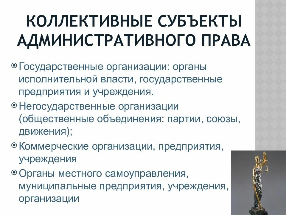 Коллективные субъекты административного права. Административно правовой статус коллективных субъектов. Негосударственные организации как субъекты административного права. Административно правовой статус коллективных субъектов. Коллектив субъекты административного права.
