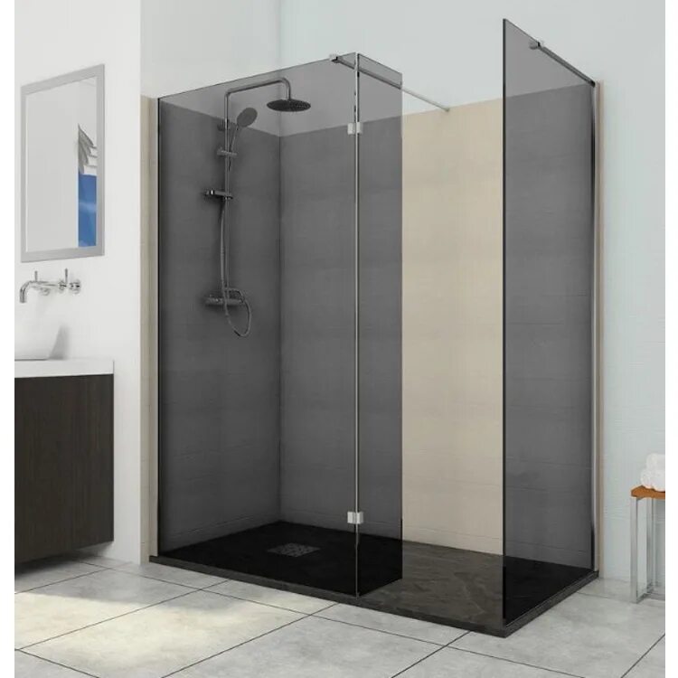 Dushkabina. Dushkabinalar. Black our Shower Enclosure. კაბინა SW-2239 100*100*215 cm საშხაპე ძირით, ოვალური.