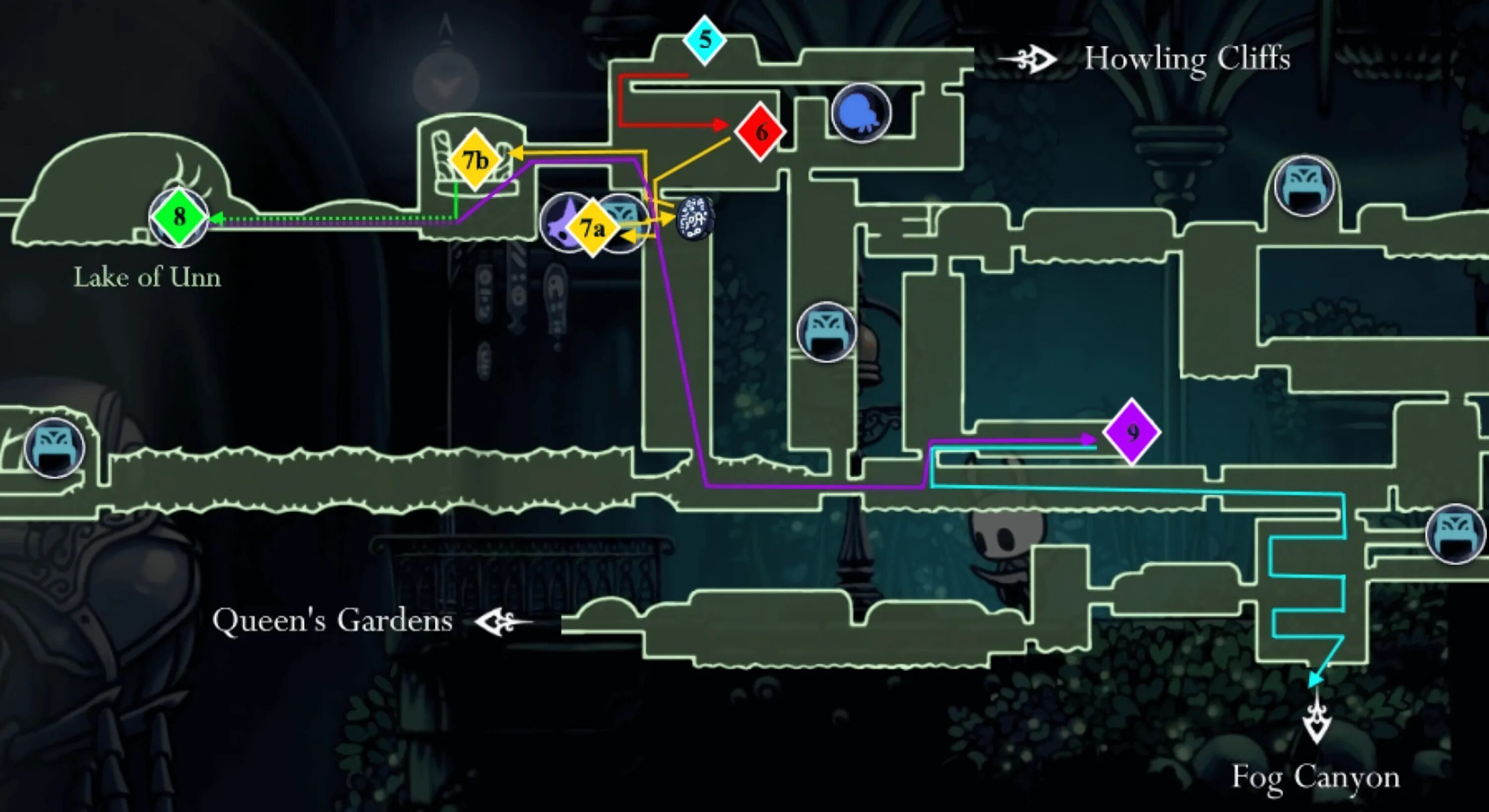 Hollow knight как получить двойной прыжок. Зелёная тропа hollow knight карта. холлоу найт сады королевы. холлоу найт карта воющие утесы. кристальный пик hollow knight карта.