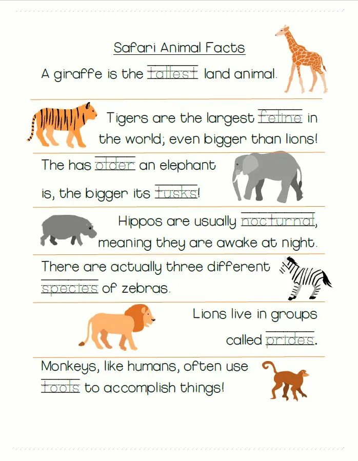 It is about animals. Facts about animals for kids. worksheets about animals for kids. interesting facts about animals for kids. animal facts worksheets.
