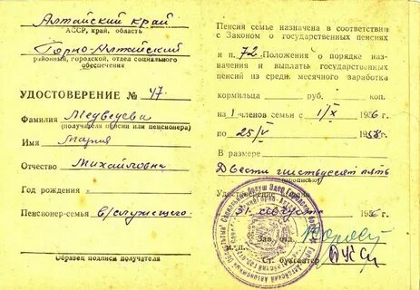 По пенсионному удостоверению можно