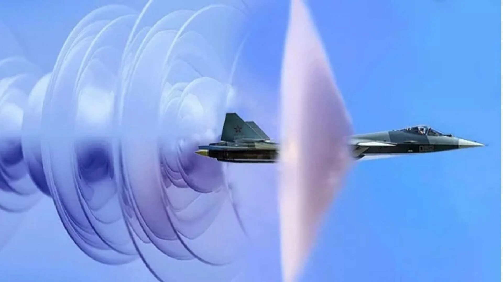 Звук воздуха для перехода. Эффект Прандтля Глоерта Су-57. Су 27 звуковой барьер. Су-57 преодоление звукового барьера. Скорости звука сверхзвук гиперзвук.