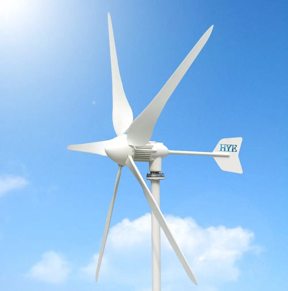 Ветрогенератор Hefey Hy 600l пятилопастный. Turbine Wind 40kw. Горизонтальный ветрогенератор. Лопасть ветряной электростанции.