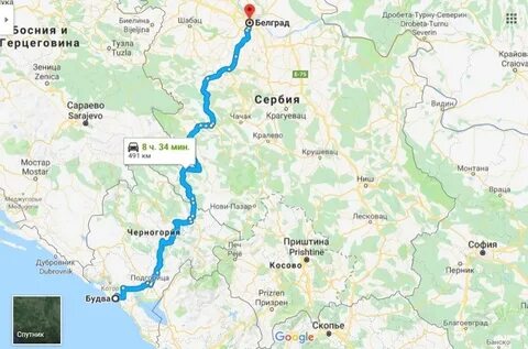 Черногория сколько ехать