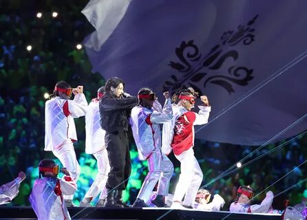 Чонгук на открытии чемпионата