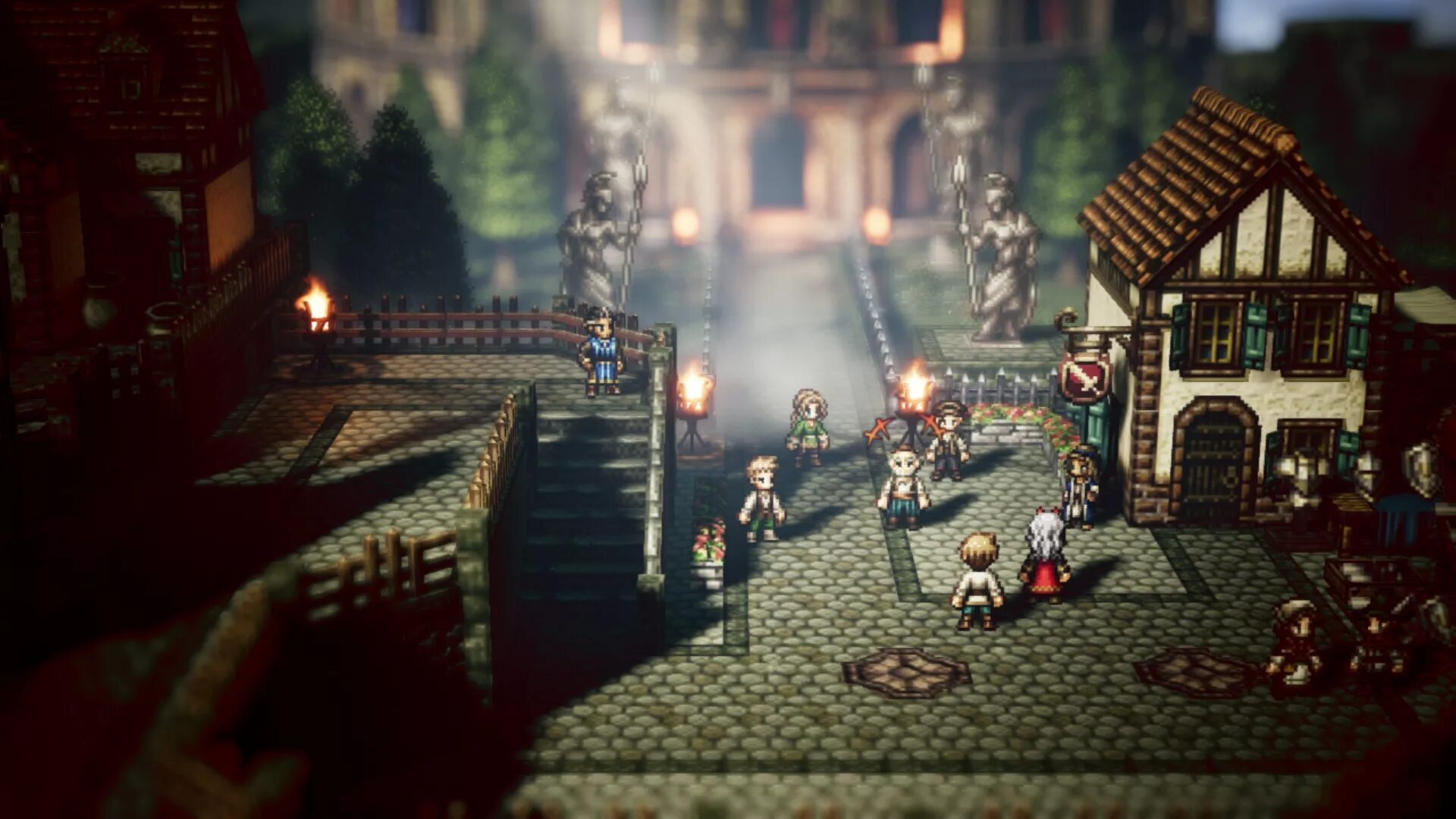 Жанры пиксельных игр. Octopath traveler игра. JRPG Octopath traveler. Октопус Тревелер 2. Игра Octopath traveler 2.