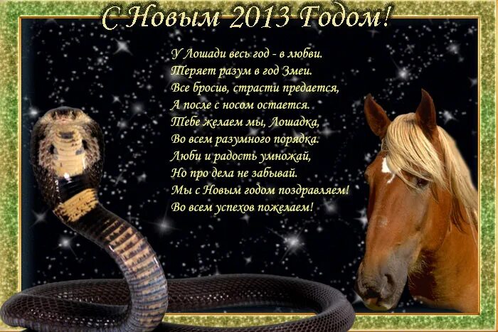 Год змеи для лошади каким будет