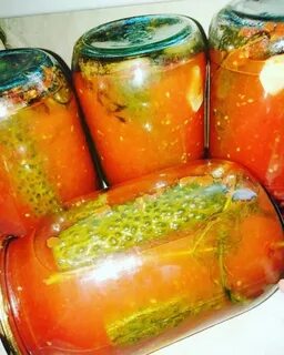 Рецепт огурцов томатном соусе