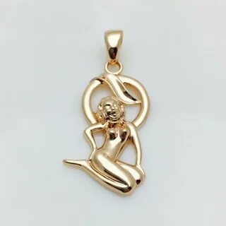Кулон золотой женский дева
