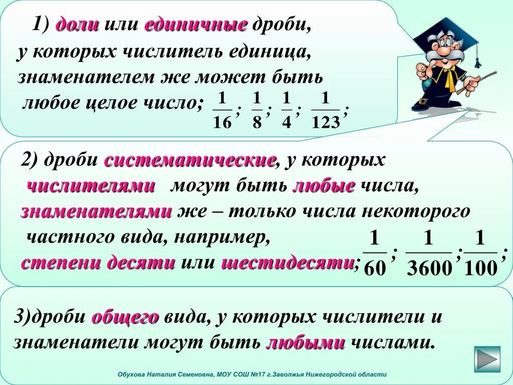 Можно получать любые количества. Дробные числа. Целые и дробные числа. Знаменатель дроби. Числитель и знаменатель дроби.