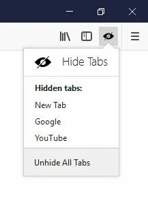 Hidden tab
