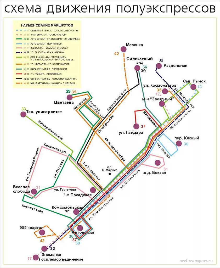 Маршрут маршрутного такси нижний. Схема движения маршруток в Орле. Схема автобусных маршрутов Орел. Схема маршруток город Орел. Схема маршрутов общественного транспорта орла.