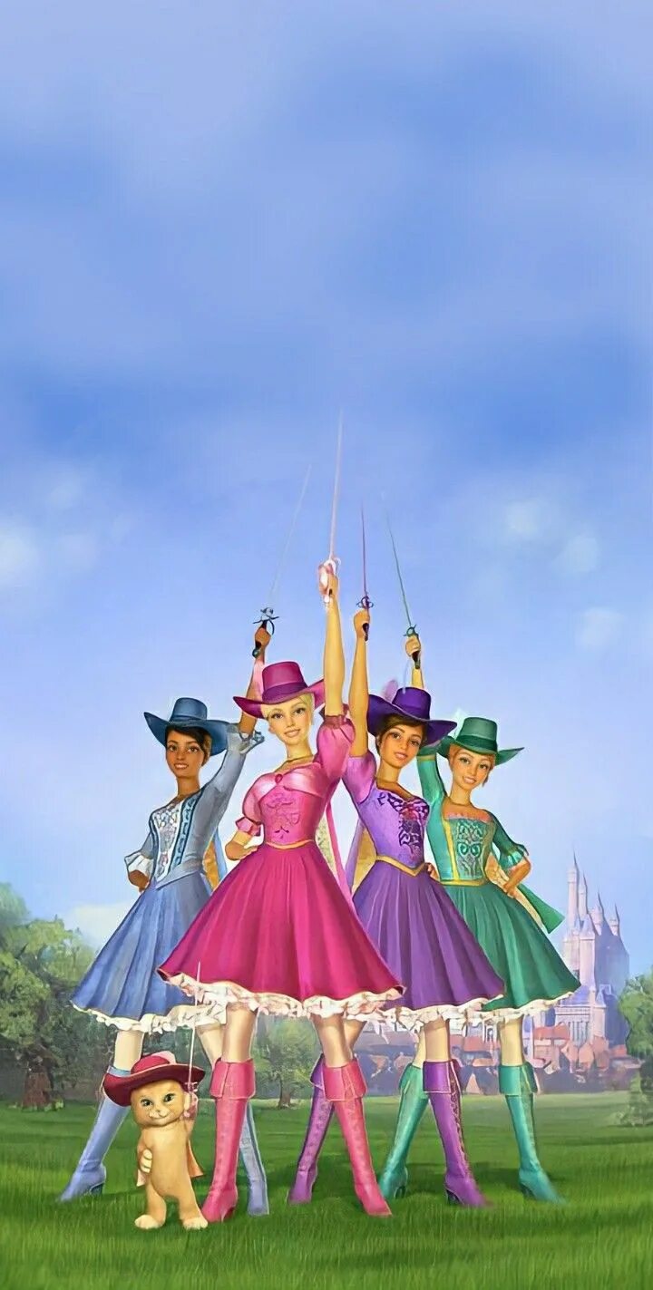 Мушкетеры принцесса. Барби и три мушкетёра Арамина.