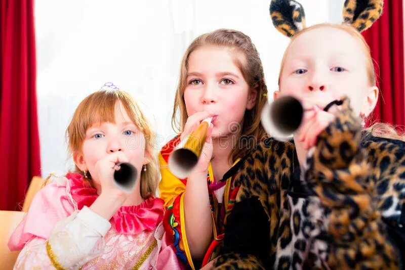 Children make a lot of noise. Making a  noise new year.