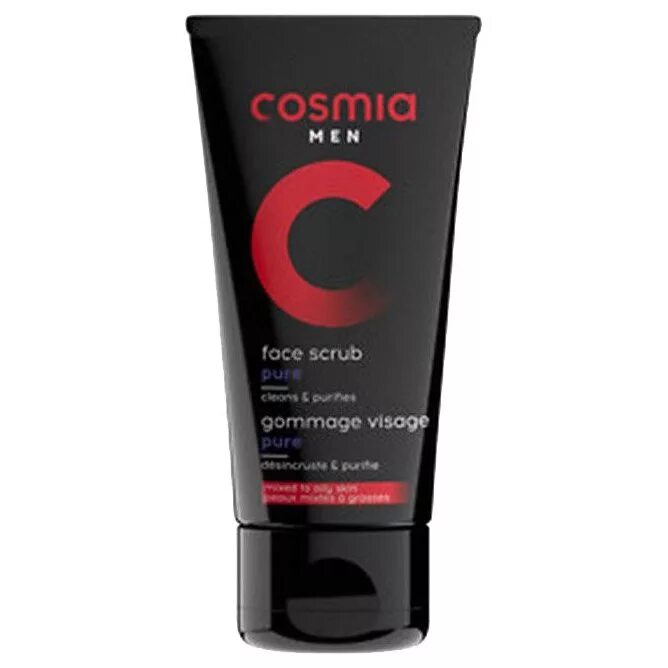 Cosmia. Cosmia скраб для лица men pure. cosmia men гель 50 мл. cosmia men гель для душа. гель скраб для лица мужской.
