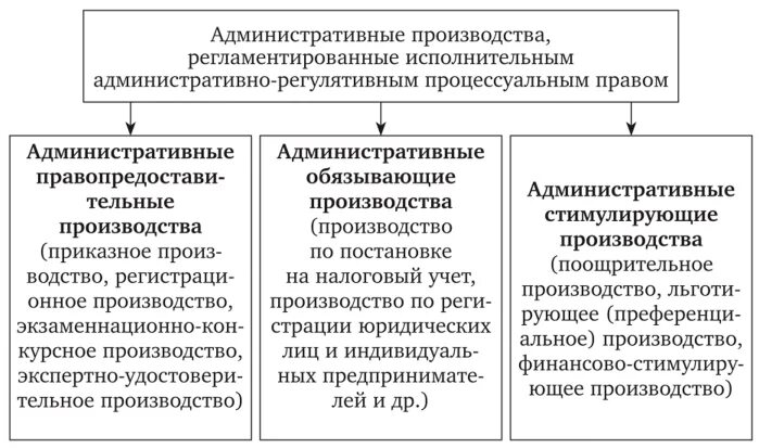 Административное производство. Виды административных производств. Этапы административного производства. Стадии исполнительного административного процесса.