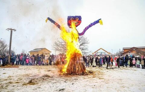 Сжигаем чучело на масленицу картинки