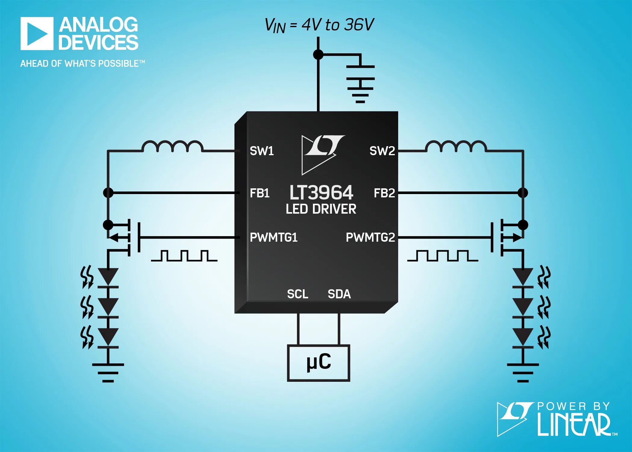 Управление диодами. Драйвер i2c для светодиодов. Синхронный преобразователь lt3800. Управляемый драйвер для светодиодов. 1а DC led Driver ic.