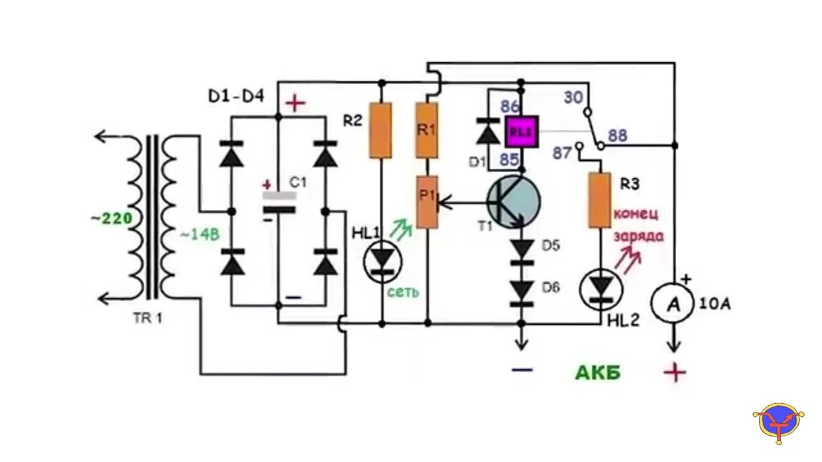 Схема зарядных устройств для аккумуляторных батарей автомобилей. Схема автоматического выключения зарядного устройства. Автоматические зарядные устройства для АКБ 12в схема. Схема автомат зарядник АКБ 12в.. Простейшее зарядное устройство для автомобильного аккумулятора