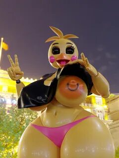 chica (fnaf), toy chica (fnaf), 3d (artwork), blender (software), digital m...