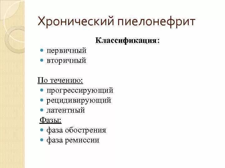 Хронический пиелонефрит классификация. Формы хронического пиелонефрита. Характерный диагностический признак хронического пиелонефрита. Хронический пиелонефрит классимф. Периоды пиелонефрита