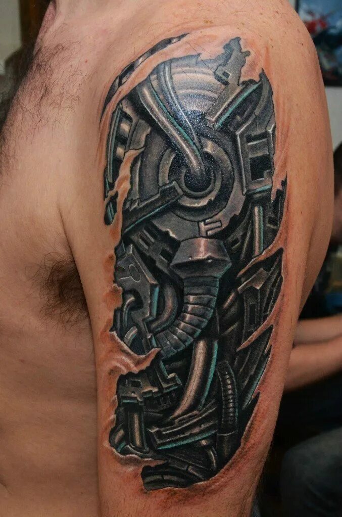 Биомеханика стимпанк тату. Tattoo techno. Тату в стиле кибернетика. Тату мужские футуристические. Tattoo techno.