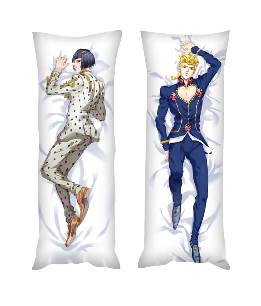 Двусторонняя наволочка dakimakura. Дакимакура Jojo bizarre Adventure. Дакимакура Буччеллати. Подушка дакимакура Джо Джо.