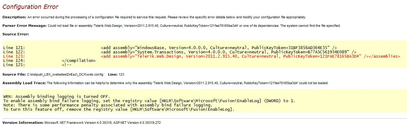 Could not load file or assembly c. Could not load config. что это за ошибка could not load config. ppr assembly error. cant load registry with the ops.