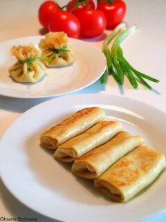 Блины фаршированные мясом