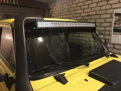 Крепление светодиодной балки на ниву