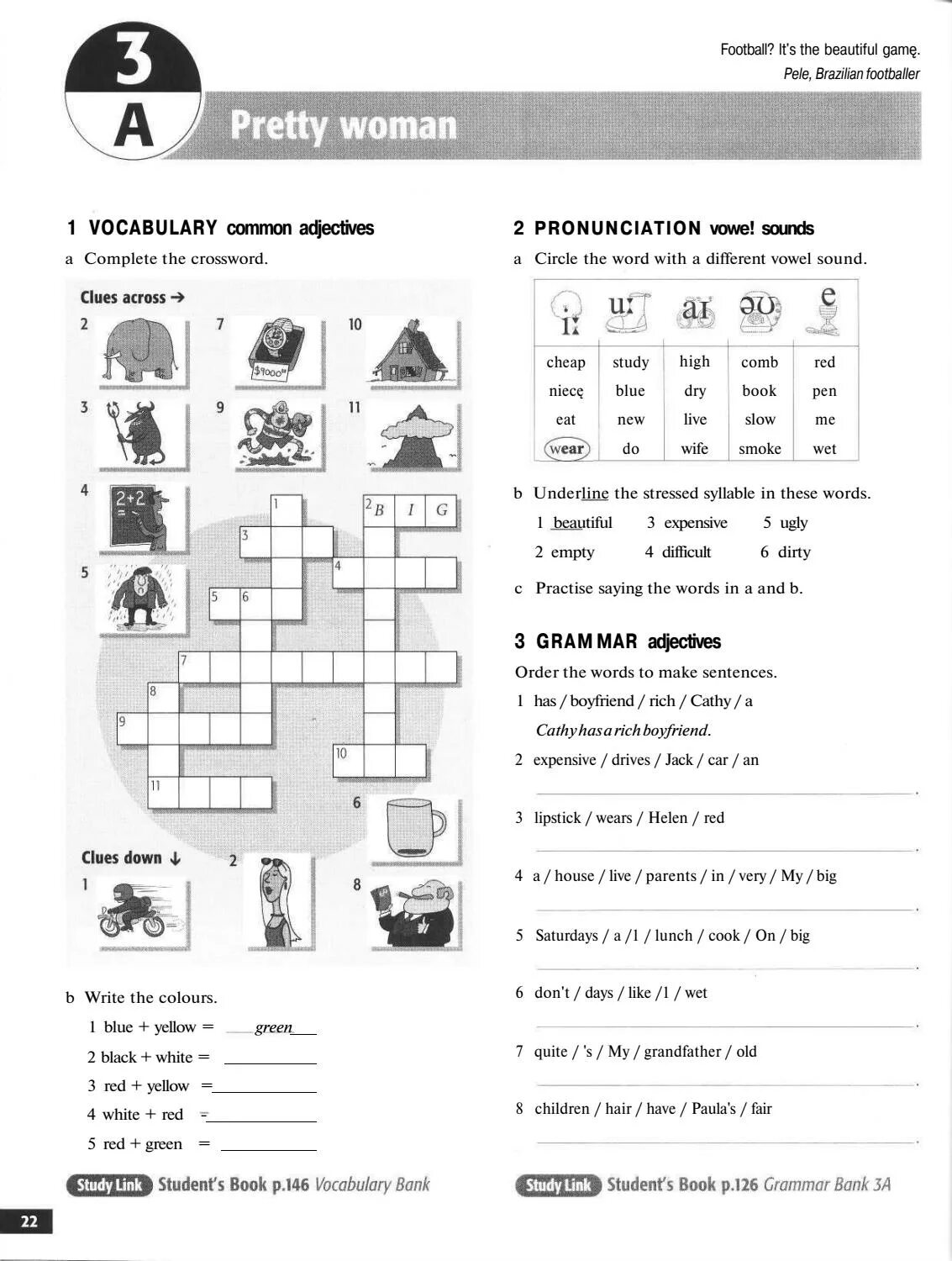 Vocabulary complete the crossword. 1 Vocabulary common adjectives a complete the crossword 2big. Complete the crossword Vocabulary common adjectives big. Clues across. Complete the crossword file Elementary.