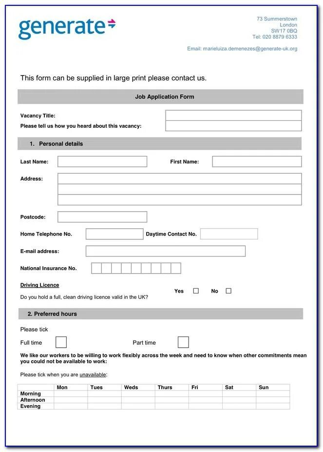 Job form. Application form. job application form. sample application form. анкета application form.