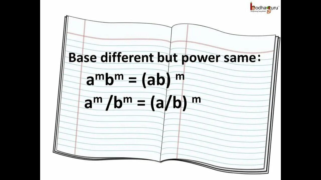 Bases at different. Multiplication power numbers with different base.