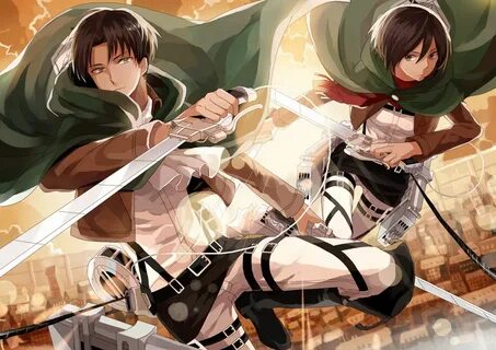 Anime Attack On Titan Mikasa Ackerman Levi Ackerman Wallpaper Armin, Levi M...
