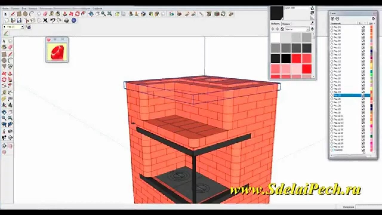 Программы проектирования пече. Программы проектирования пече. Программы проектирования пече. Печи и камины в программе скетчап. Отопительно варочная печь порядовка sketchup.