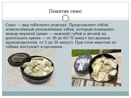 Что содержится в снюсе