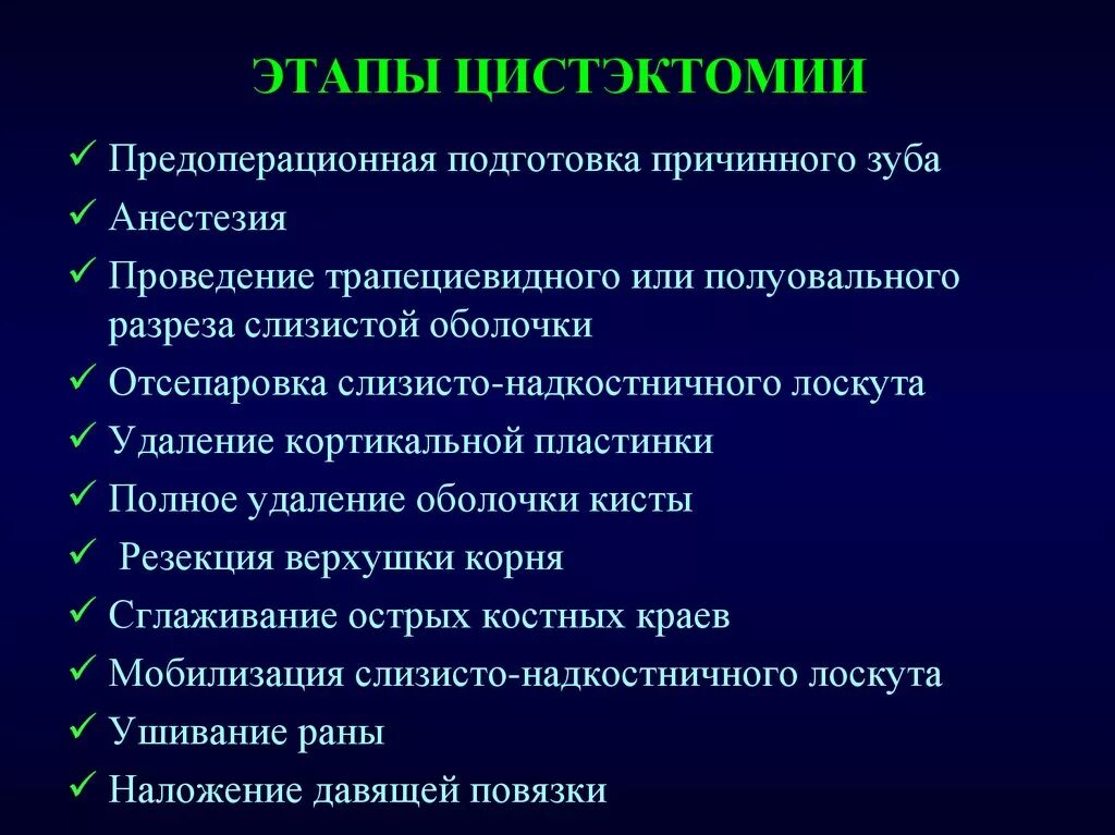 Этапы операции цистэктомии. Цистпростатэктомия этапы операции. Цистотомия и цистэктомия. Резекция верхушки корня этапы операции. Цистоэктомия