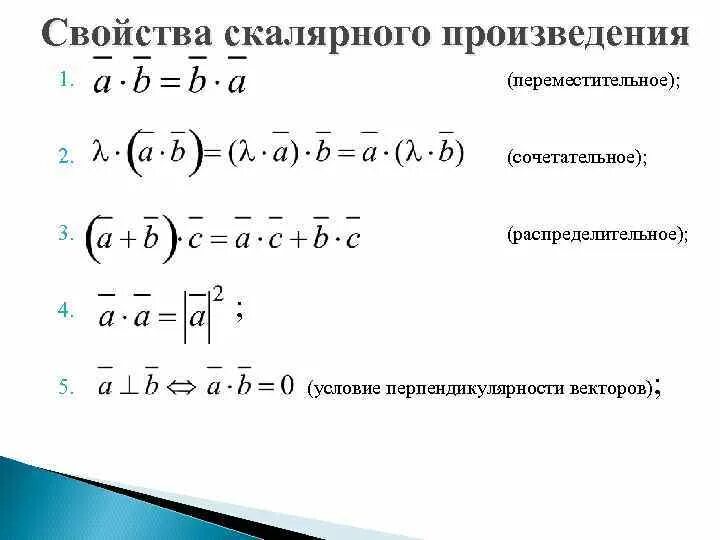 Перпендикулярность двух векторов. Свойства скалярного произведения. Условия скалярного произведения. Скалярное произведение (перпендикулярность). Условие перпендикулярности векторов скалярное произведение.