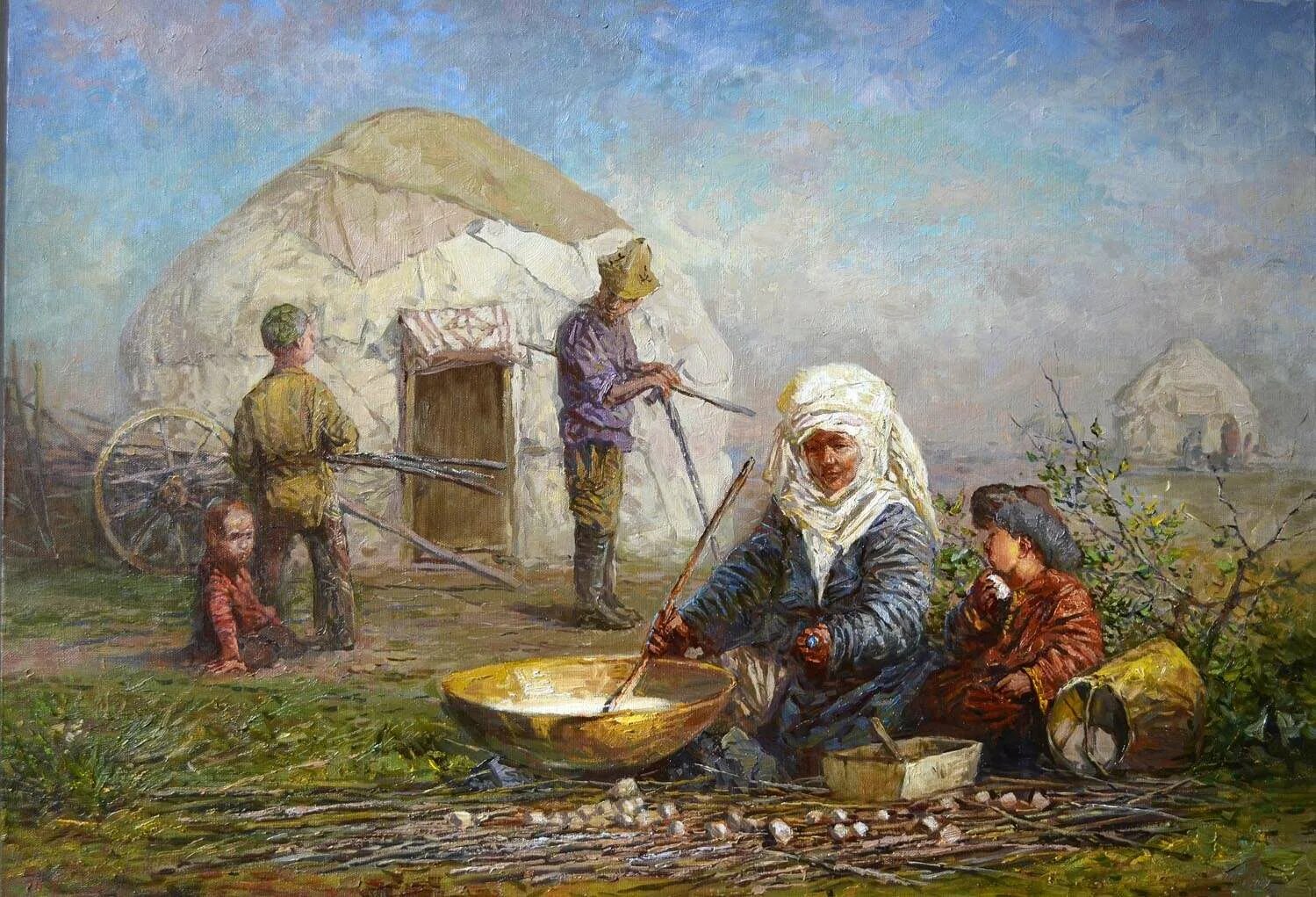 Казахская живопись кочевье. Живопись казахстанских художников.