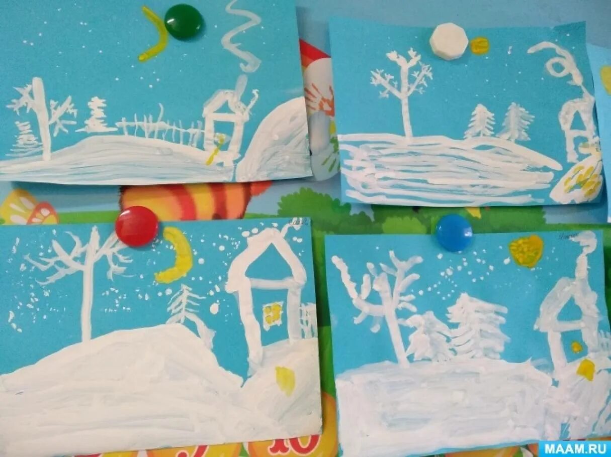 С. 91). Рисование в детском саду зимний пейзаж. Деревья в инее рисование в старшей группе. Зима старшая группа.