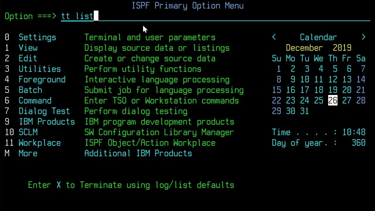 Command results. ISPF. ISPF Тип. CPU activity TSO Z/os. ISPF 16 personally.