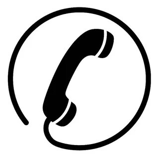 Иконка телефон черно белая